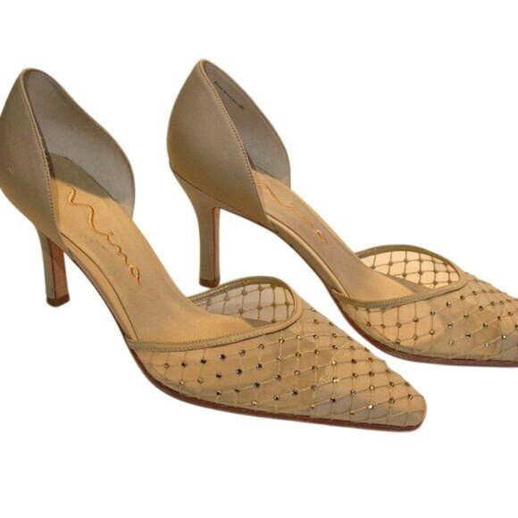 Nina High Heel Shoes Saba Cornsilk Luster Vintage size 9 1/2 - Picture 5 of 6
